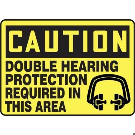 Accuform OSHA CAUTION Safety Sign DOUBLE MPPE623VS MPPE623VS